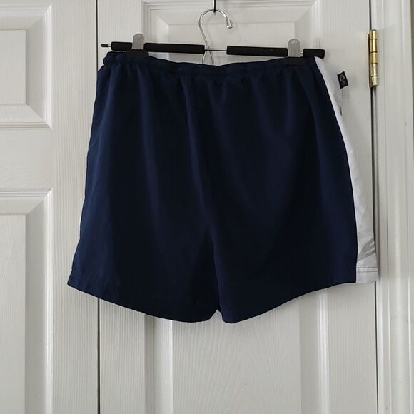 Adidas blue white reflector climalite  running shorts Sz L - Picture 3 of 6